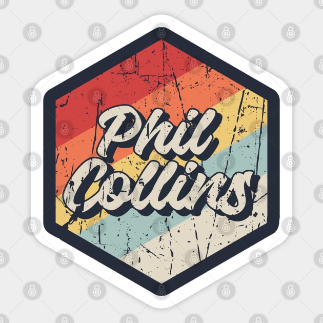 Phil Collins Retro Sticker by Arestration